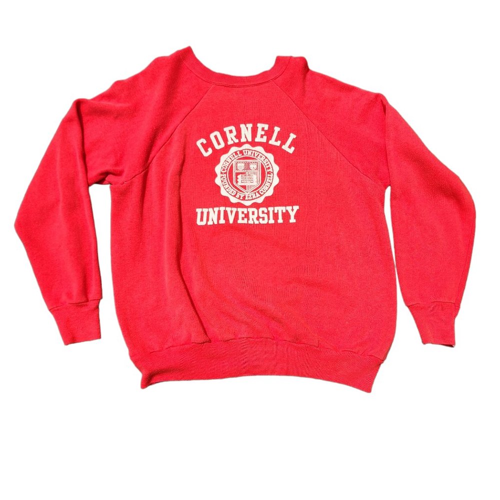 Vintage Cornell University Crew Neck Sweatshirt Red XL Longsleeve